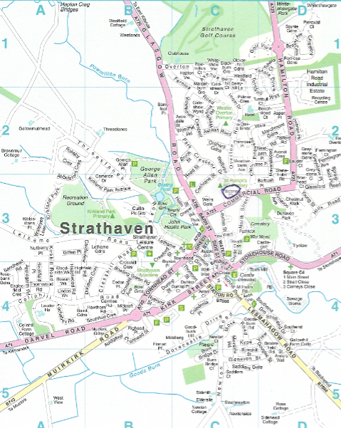 Map of Strathaven