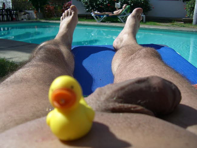 TD by the pool on cock